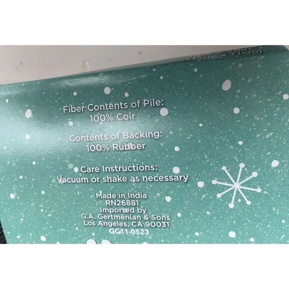 Disney Minnie Mouse Aristocats  Sledding Christmas Season Coir Door Mat 18x28” - Picture 7 of 8